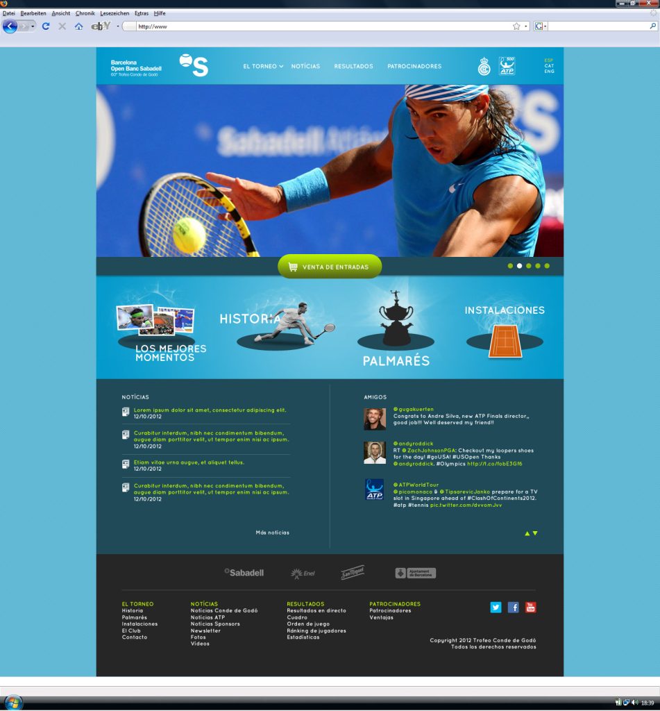 Disseny web Trofeo Conde de Godó