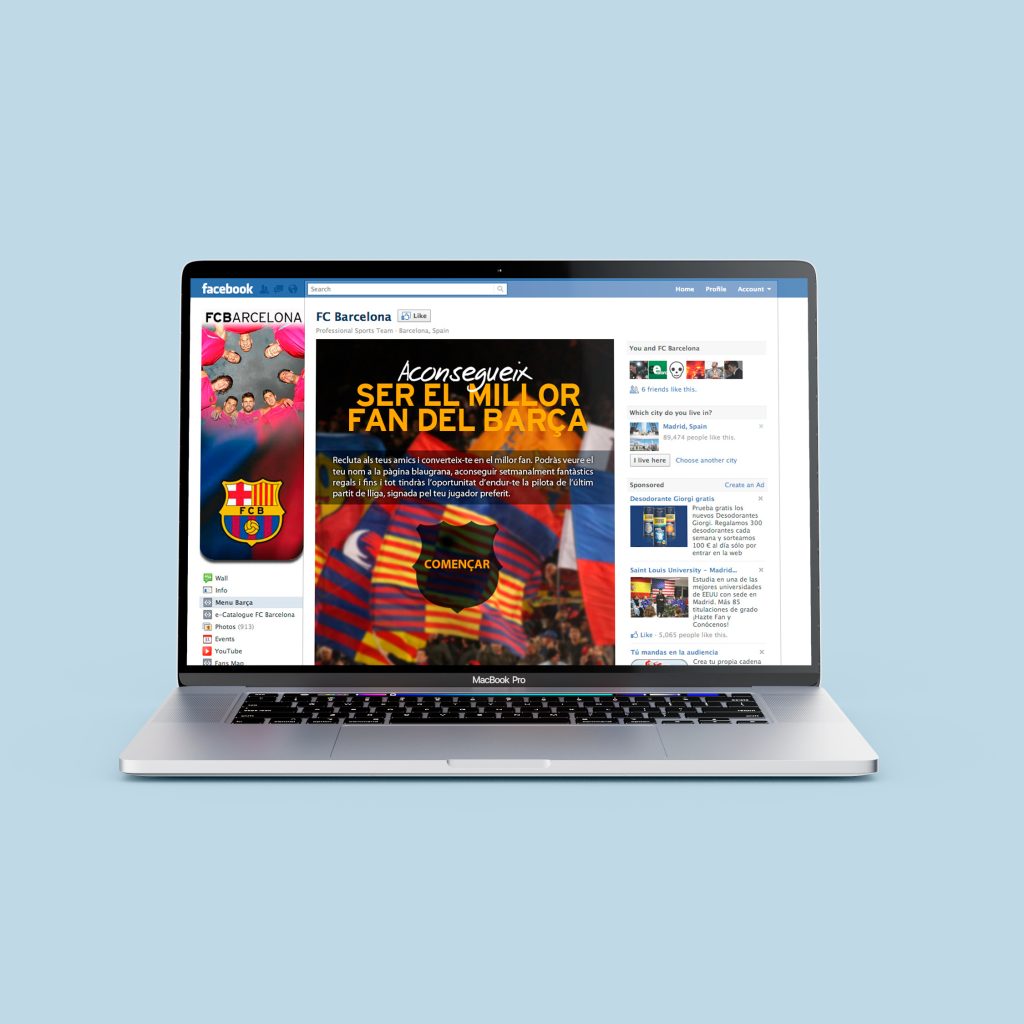 Accions a Facebook pel FC Barcelona