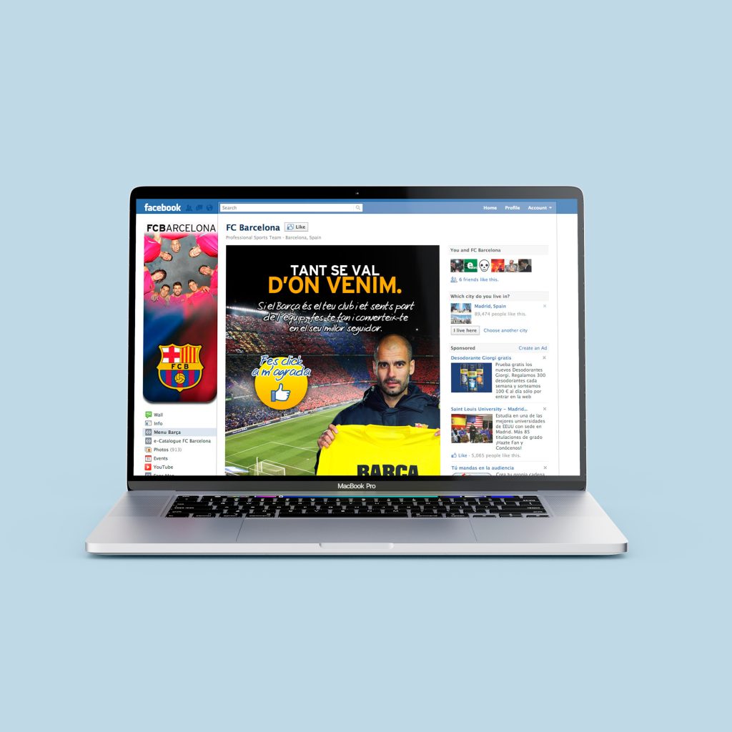 Accions a Facebook pel FC Barcelona